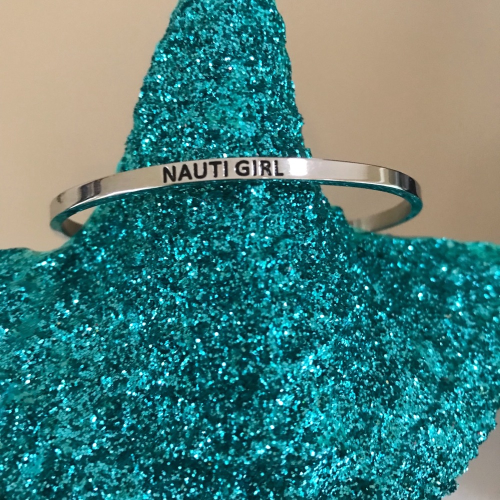 Nauti Girl Silver cuff bracelet
